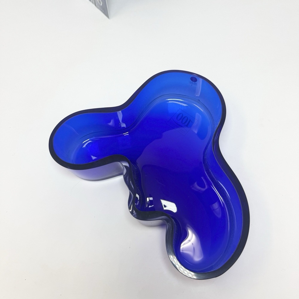 IIttala Alvar Aalto Glass Votive Candle Holder Vase Bowl - COBALT BLUE - Finland - Picture 2 of 11